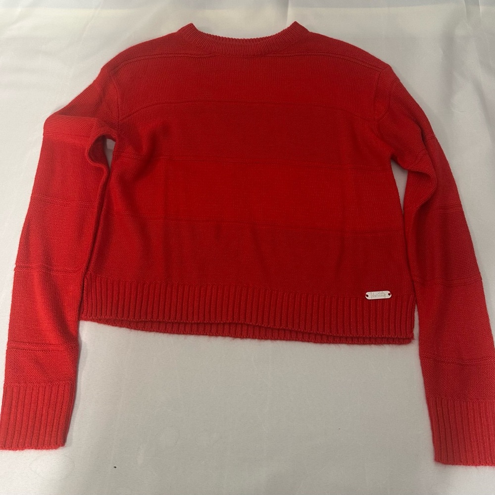 Elegant Red Crew Neck Sweater